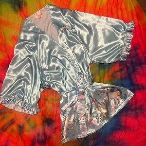 Dolls Kill x My Little Pony Print Satin Kimono Robe